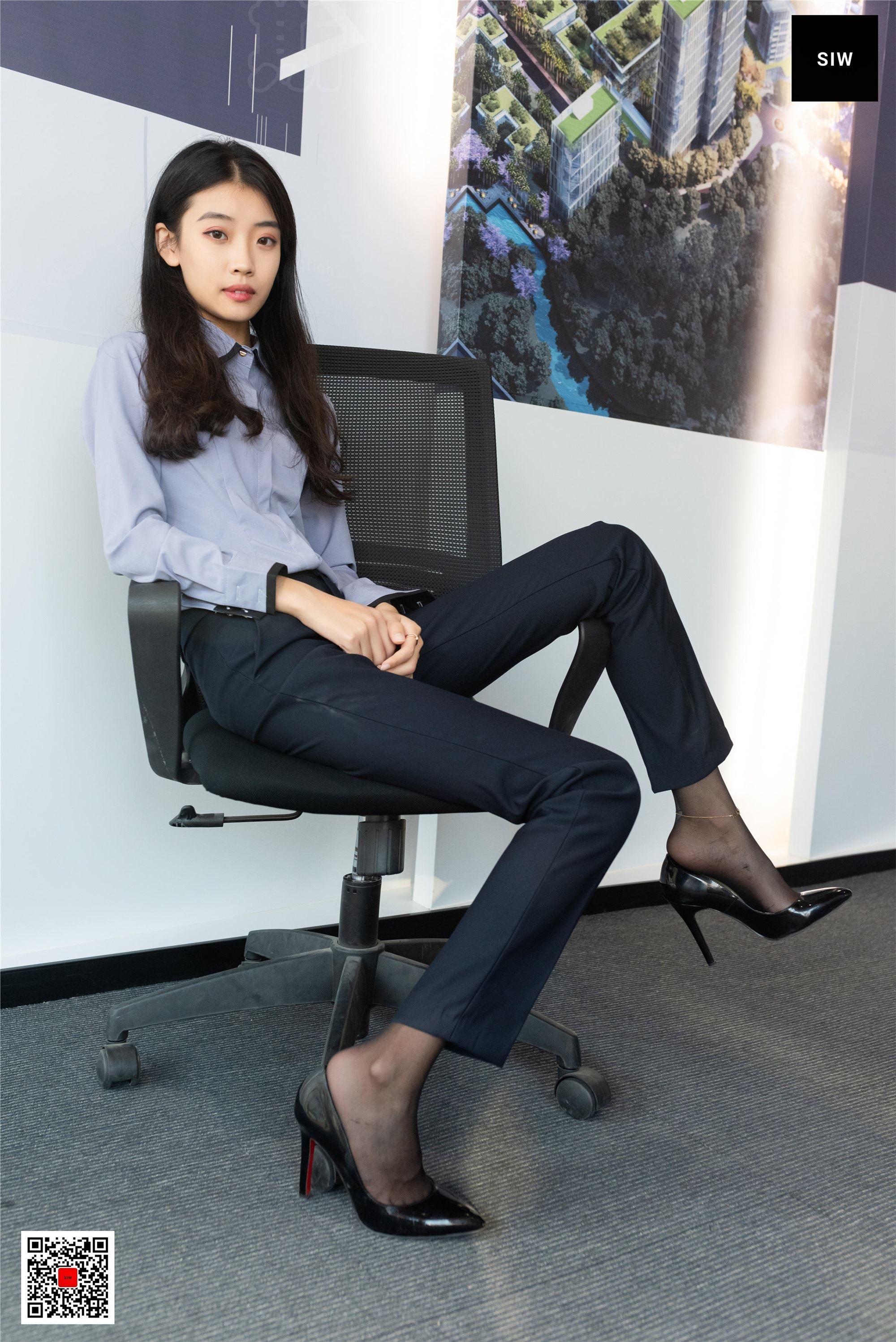 SIW斯文传媒 089 蓉儿 女总裁职业白领制服衬衣长裤工装